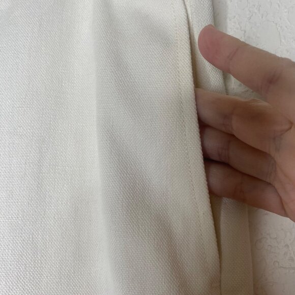 H&M Linen Cotten Trousers Pants  Womens Size 4 Straight Leg Casual Career Office - Picture 6 of 14